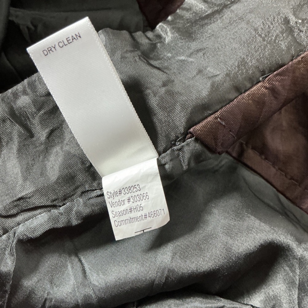 Banana Republic Martin Plaid Wool Trousers Women 6 Gray Purple Wide Leg Pants - Picture 7 of 8